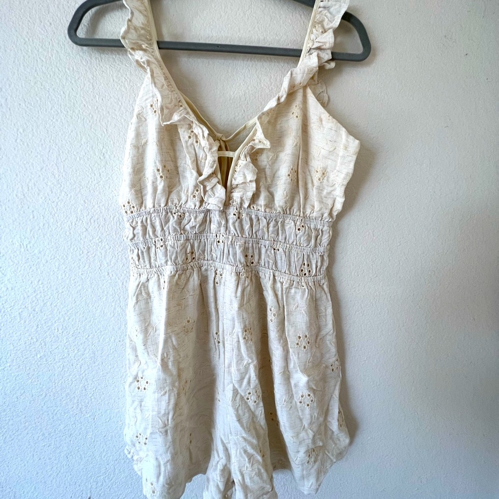 White floral romper